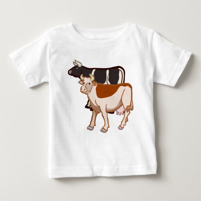 Camiseta De Bebé vacas (Anverso)