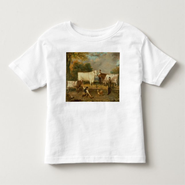 Camiseta De Bebé Vacas con un ganadero (Anverso)