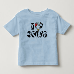 Camiseta De Bebé Vacas de Corazón que Amo