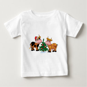 Camiseta De Bebé Vacas del navidad