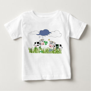 Camiseta De Bebé Vacas en el pasto