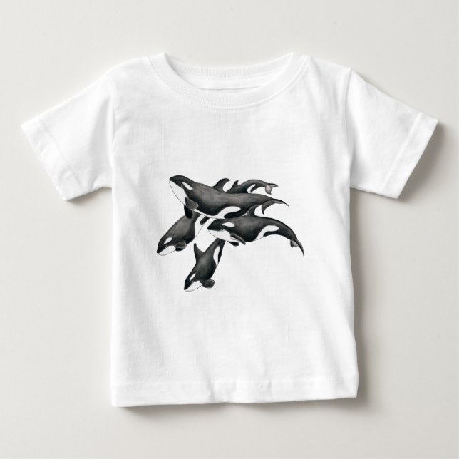 Camiseta De Bebé Vaina de la orca (Anverso)