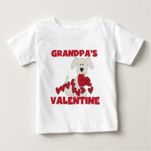 Camiseta De Bebé Valentín del abuelo del perro picador