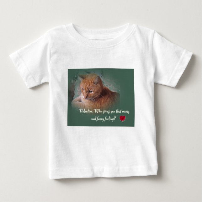 Camiseta De Bebé Valentine del gato (Anverso)