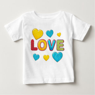 Camiseta De Bebé Valentine Diversión 3D Mezcla y Coincide con los n