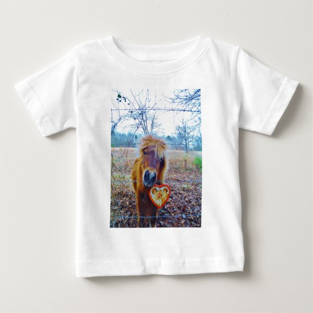 Camiseta De Bebé Valentine Heart Horse (Anverso)
