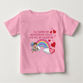 Camiseta De Bebé Valentines Cupid Love Hearts Rainbow Social Media