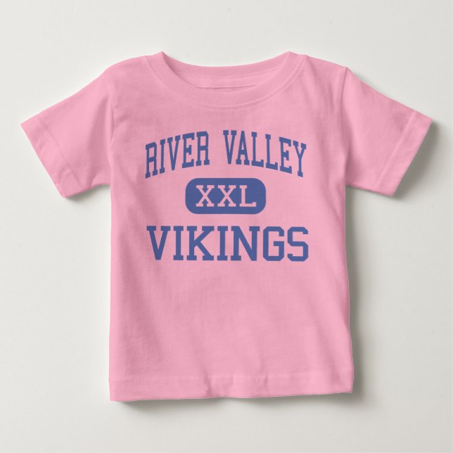 Camiseta De Bebé Valle del Río - Vikings - Escuela Secundaria - Mar (Anverso)