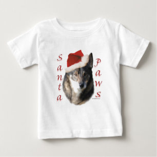 Camiseta De Bebé Vallhund Santa Paws de Suecia