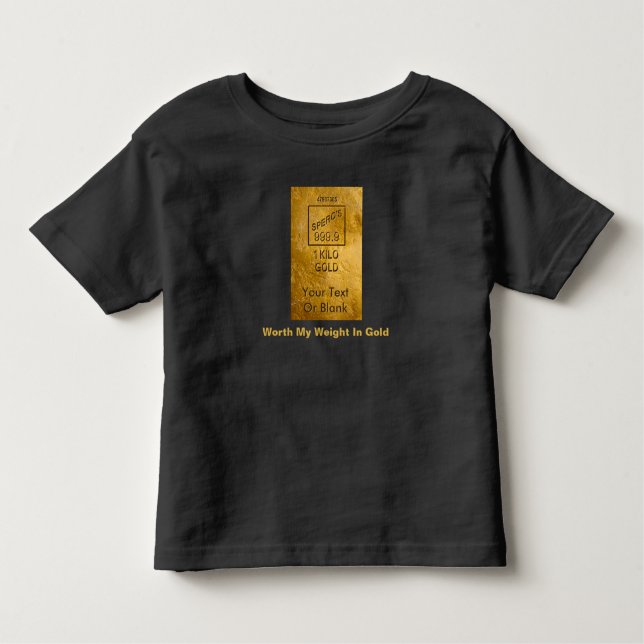 Camiseta De Bebé Valoro Mi Peso En Oro (Anverso)