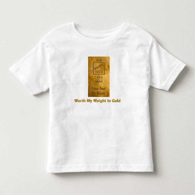Camiseta De Bebé Valoro Mi Peso En Oro (Anverso)