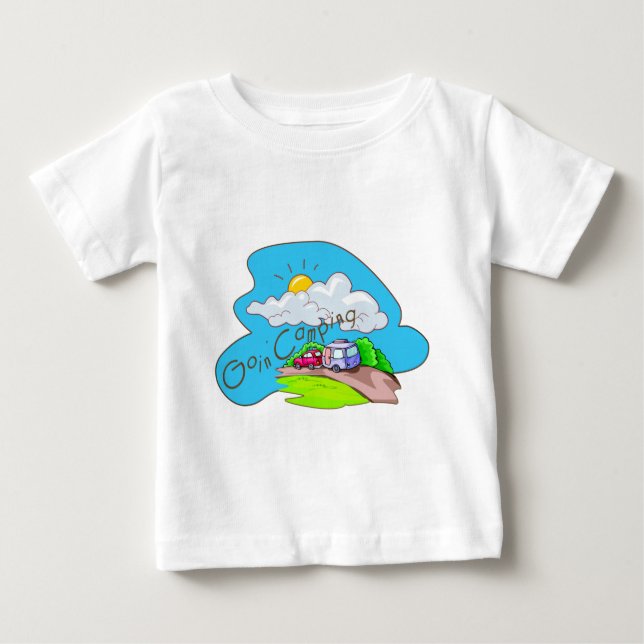Camiseta De Bebé Vamos a acampar (Anverso)