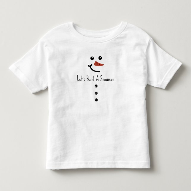 Camiseta De Bebé Vamos a Construir un Muñeco de Nieve (Anverso)
