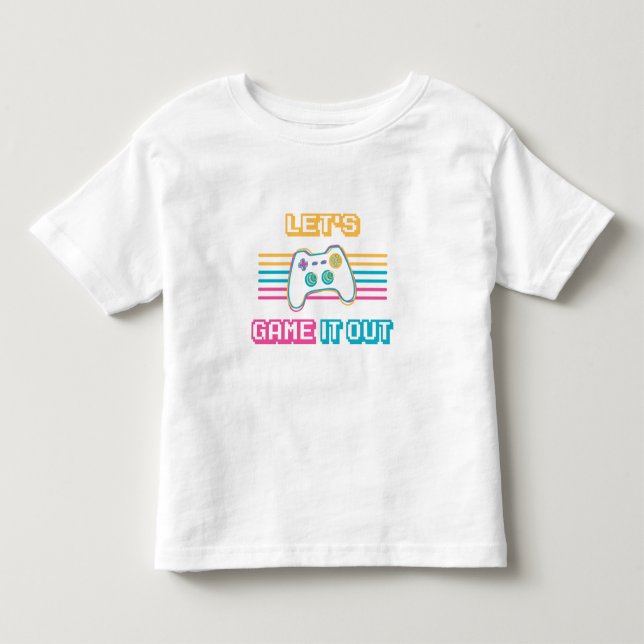 Camiseta De Bebé Vamos a jugarlo - Estilo retro (Anverso)