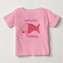 Camiseta De Bebé Vamos a Pescar Bebé de Una Pieza Rosa Tee
