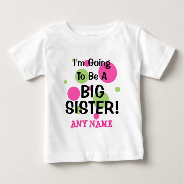 Camiseta De Bebé ¡Vamos A Ser Una HERMANA GRANDE! (Anverso)