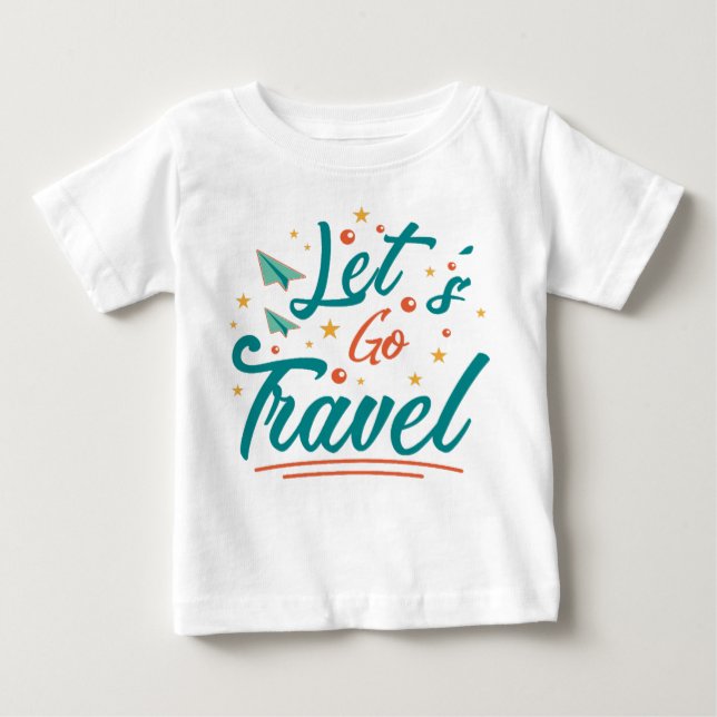 Camiseta De Bebé Vamos a viajar (Anverso)