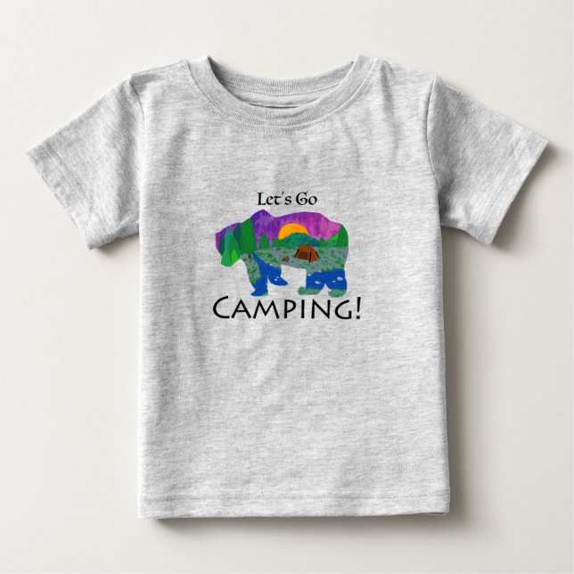 Camiseta De Bebé Vamos de Camping (Anverso)