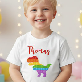 Camiseta De Bebé ¡Vamos! Pastel pop it dino boy