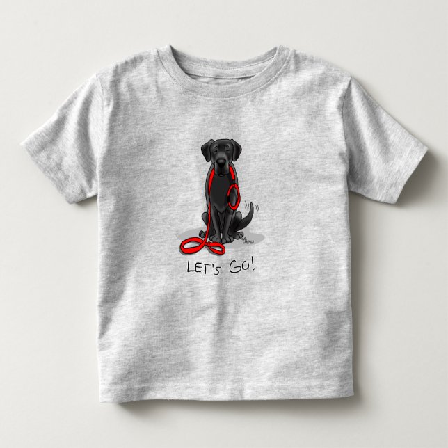 Camiseta De Bebé ¡Vamos! Recuperador de Labrador Negro - Perro lind (Anverso)
