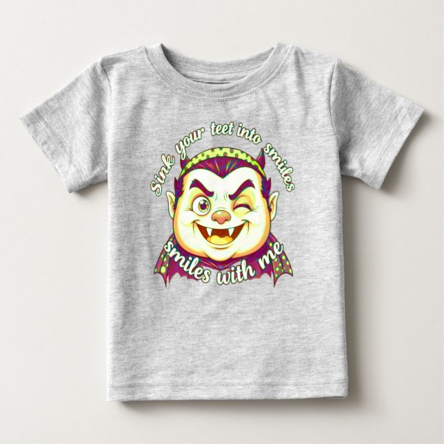 Camiseta De Bebé vampiro lindo (Anverso)