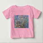 Camiseta De Bebé Van Gogh Almond Blossom<br><div class="desc">Serie de pintura natural Vincent Van Gogh - Florencia de almendras en tonos azules</div>