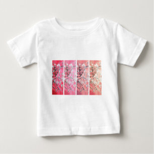 Camiseta De Bebé Van Gogh Almond Flores Gradiente rosa oscuro