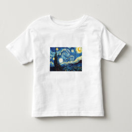Camiseta De Bebé Van Gogh Noche Estrellada Paz Amor Destino
