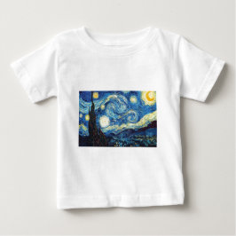 Camiseta De Bebé Van Gogh Noche Estrellada Paz Amor Destino