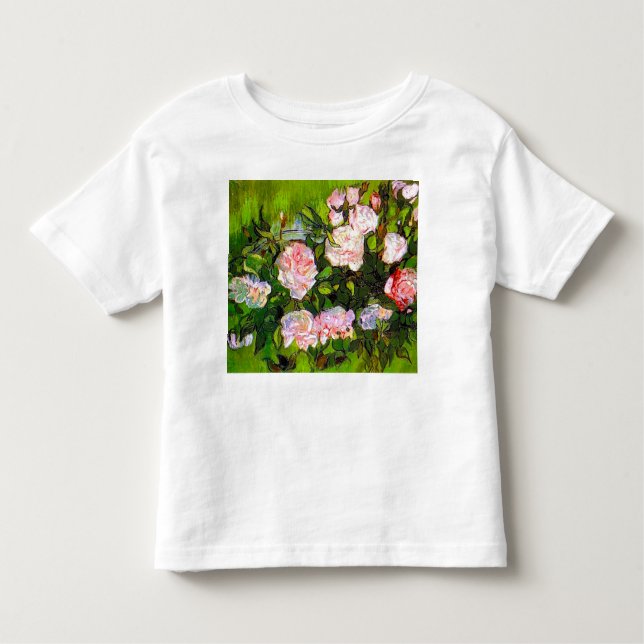 Camiseta De Bebé Van Gogh sigue con la vida con rosas rosas rosas (Anverso)