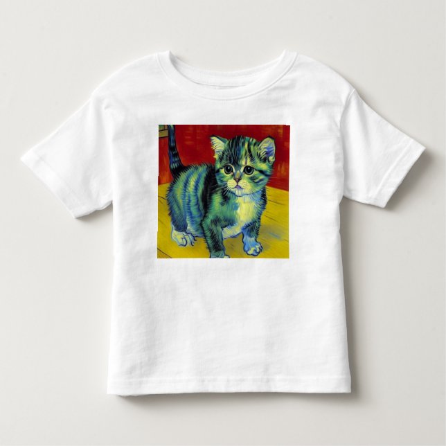 Camiseta De Bebé Van Gogh Tabby Cat (Anverso)