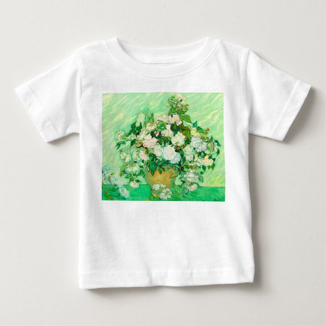 Camiseta De Bebé Van Gogh White Roses (Anverso)