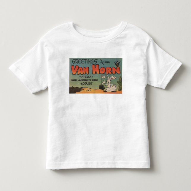 Camiseta De Bebé Van Horn, Tejas (Jackrabbit y cuervo) (Anverso)