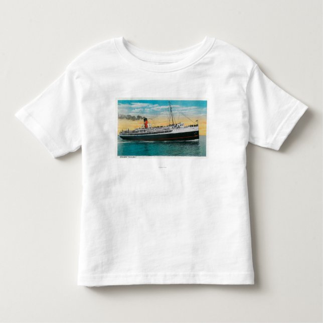 Camiseta De Bebé Vapor "Avalon" en la isla de Santa Catalina (Anverso)