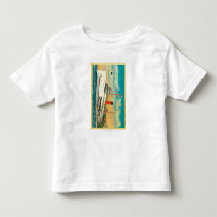 Camiseta De Bebé Vapor "Catalina" en la isla de Santa Catalina