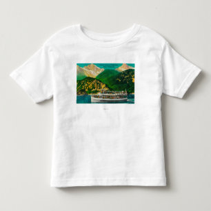 Camiseta De Bebé Vapor turístico en el lago diablo, Skagit