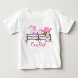 Camiseta De Bebé Vaquera Con Caballo
