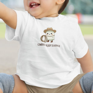 Camiseta De Bebé Vaquera Lista para el Rodeo – Lindo Fantasma Vaque