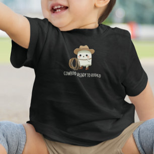 Camiseta De Bebé Vaquera Lista para el Rodeo – Lindo Fantasma Vaque