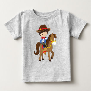 Camiseta De Bebé Vaquero, alguacil, caballo, occidental, pelo pardo