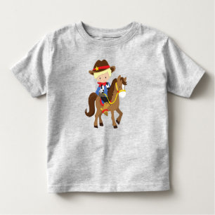 Camiseta De Bebé Vaquero, alguacil, caballo, occidental, pelo rubio