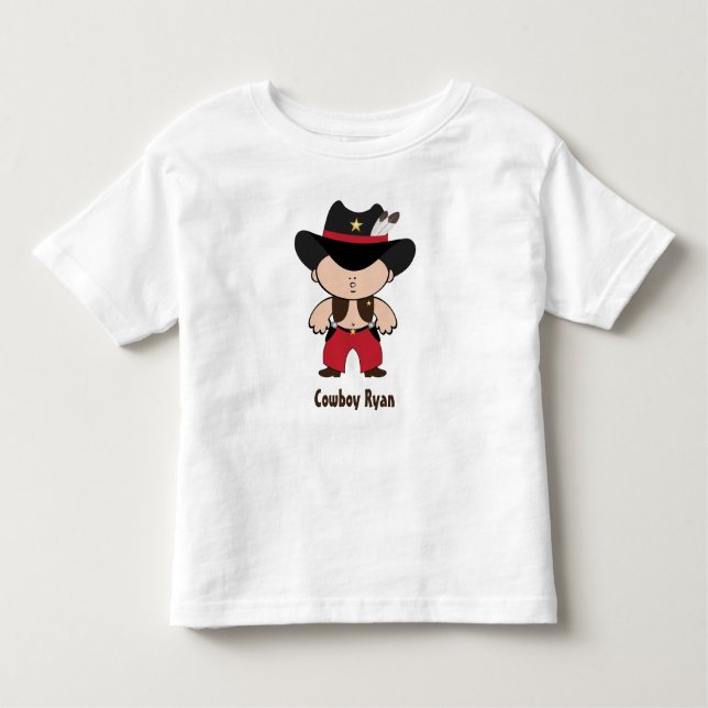 Camiseta De Bebé Vaquero con el sheriff gorra T-Shirt (Anverso)