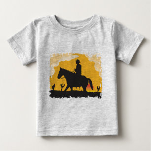 Camiseta De Bebé Vaquero de la puesta del sol