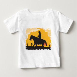 Camiseta De Bebé Vaquero de la puesta del sol