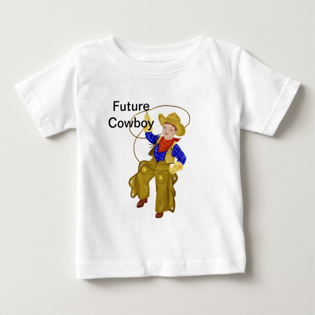 Camiseta De Bebé Vaquero del futuro pequeño (Anverso)
