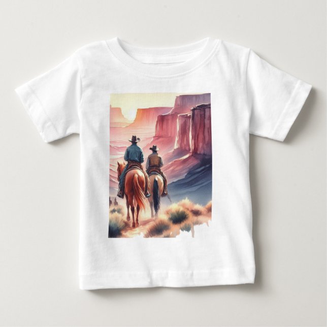 Camiseta De Bebé Vaquero del Salvaje Oeste  (Anverso)
