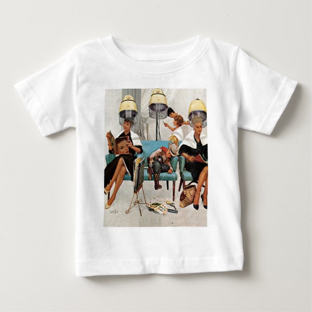 Camiseta De Bebé Vaquero dormido en salón de belleza (Anverso)