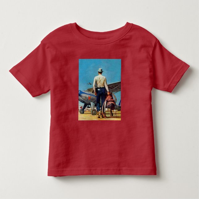 Camiseta De Bebé Vaquero volador por Mead Schaeffer (Anverso)