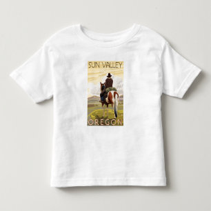 Camiseta De Bebé Vaquero y caballo - Valle del Sol, Idaho