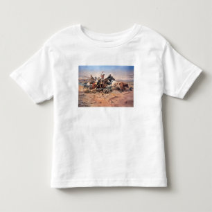 Camiseta De Bebé Vaqueros rotando un toro, 1897 (aceite sobre lienz